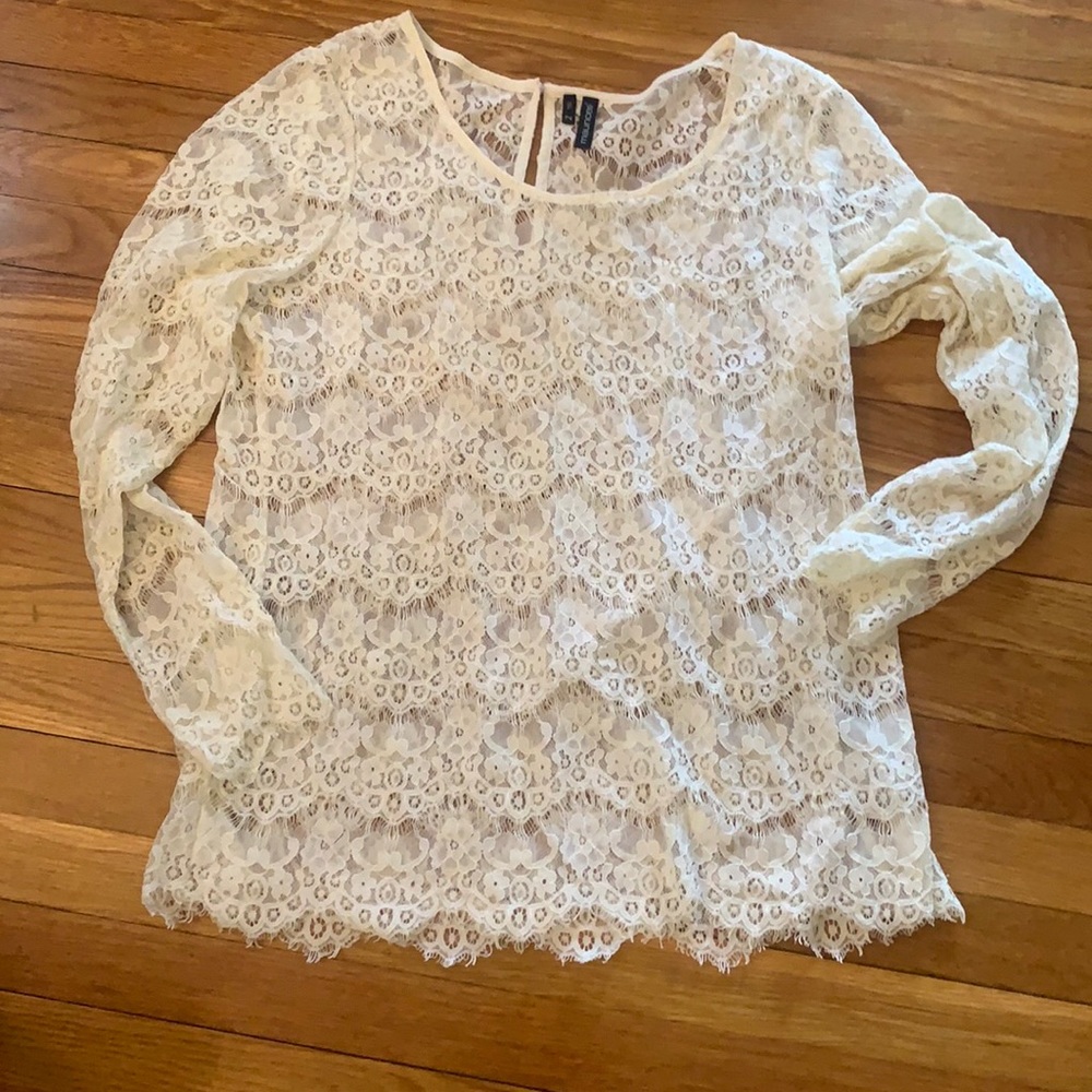 MAURICES WHITE LACE TOP